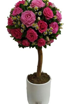 Elegant Pink + Fuchsia Roses Tree