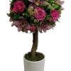 Elegant Pink Orchid + Pink Roses Tree
