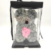 Rose Bear Gray/Pink Heart (Υψος = 25cm/Πλάτος = 17cm)