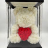 Rose Bear White/Red Heart Big (Ύψος = 40cm/Πλάτος = 30cm)
