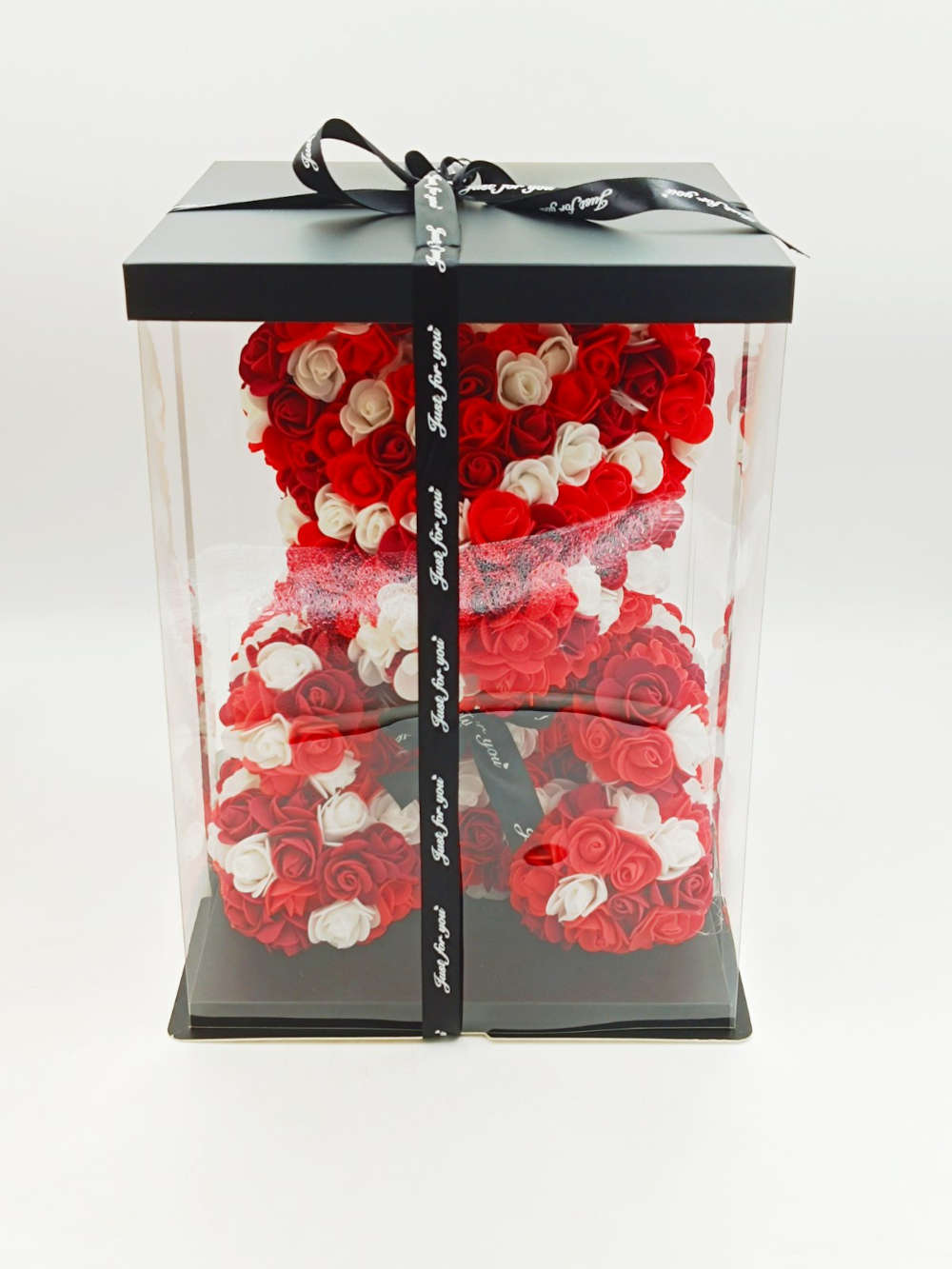 Rose Bear Rainbow Red (Υψος = 40cm/Πλάτος = 30cm)